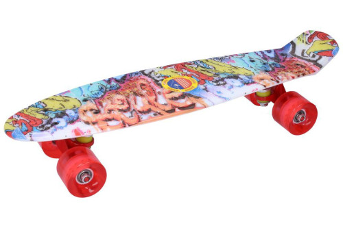 Skateboard vícebarevný 56 x 15 cm Wiky