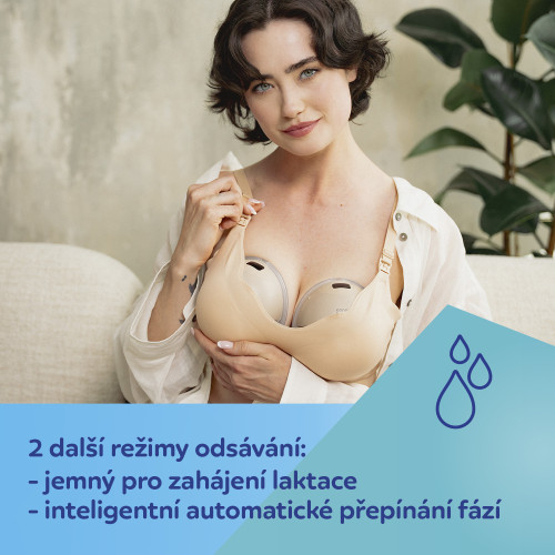 Dvojitá elektrická odsávačka mateřského mléka do podprsenky SmartSense Canpol babies