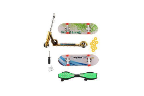 Sada skateboard šroubovací, koloběžka prstová a waveboard
