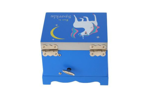 Skříňka šperkovnice jednorožec hrající na natažení