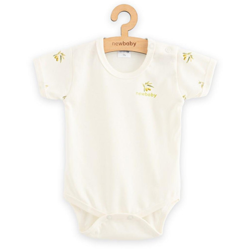 Kojenecké body s krátkým rukávem z organické bavlny Olivy New Baby