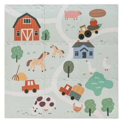 Pěnová hrací podložka Free2Play Puzzle 9 ks Farm Freeon