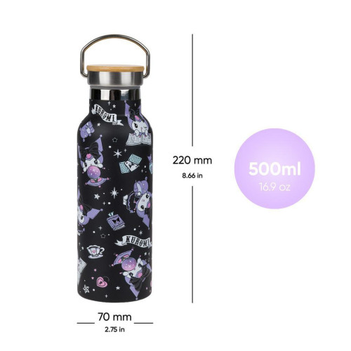 Termoláhev s bambusovým víčkem 500 ml Baagl