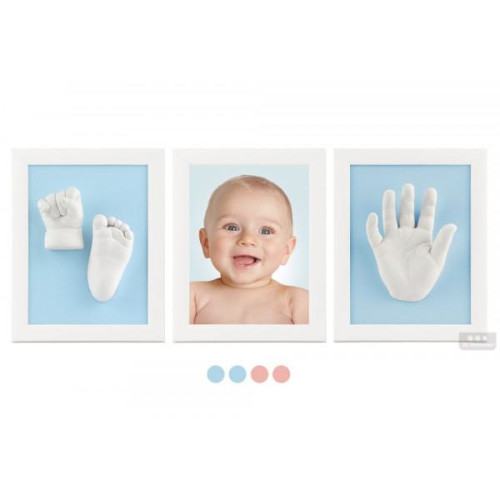 3D Memories odlévací sada baby pro 3D odlitek ručiček a nožiček - tři bílé rámečky