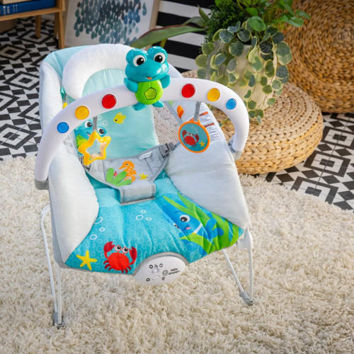 Lehátko hudební vibrační se světly Kick to It Neptune do 9 kg Baby Einstein