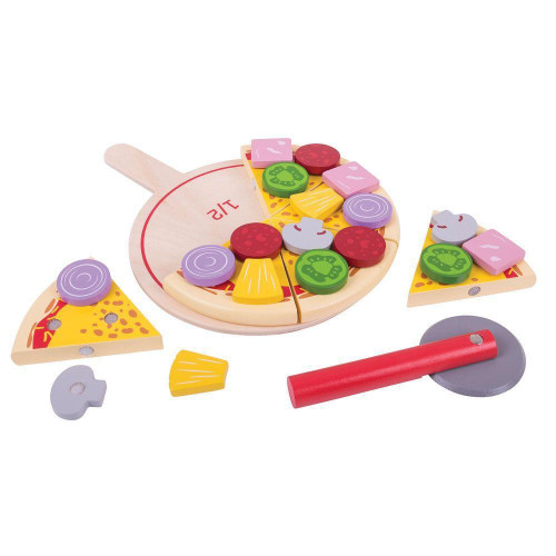 Dřevěná krájecí pizza Bigjigs Toys