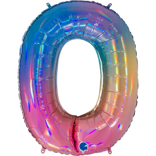 Nafukovací číslice duhová 102 cm