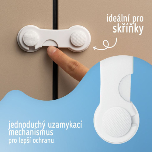 Bezpečnostní zámky na skříňky a zásuvky sada 10 ks Sipo