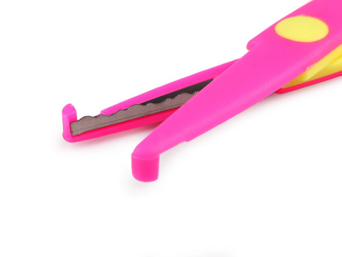 Nůžky dětské s kreativní vlnovkou a vroubky délka 13 cm MIX