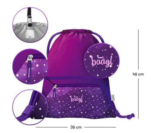 Set 5 Airy Koně srdce: batoh, penál, sáček, zástěra, peněženka Baagl