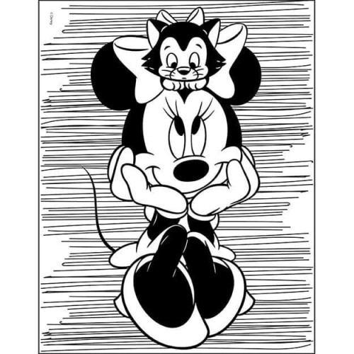 100 samolepek s omalovánkovými listy Minnie
