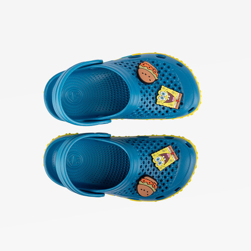 Dětské nazouváky clogsy Lindo SpongeBob Modré Coqui Vel. 30/31