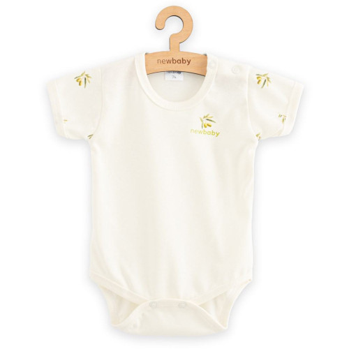 Kojenecké body s krátkým rukávem z organické bavlny Olivy New Baby