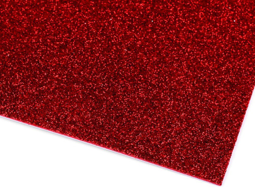 Samolepicí pěnová guma Moosgummi s glitry 20x30 cm 2 ks