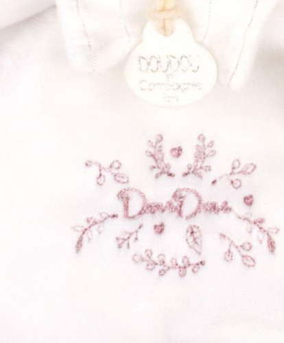 Dárková sada Plyšový muchláček medvídek s čepičkou růžový 25 cm Doudou