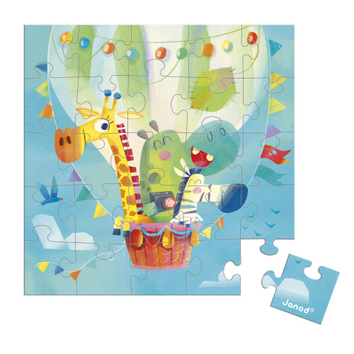 Blahopřání k narozeninám s puzzle Janod