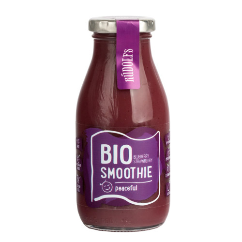 Smoothie Borůvka, jahoda BIO 260 ml Rudolfs
