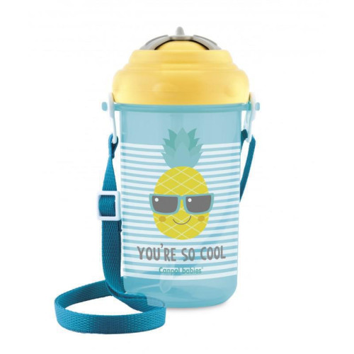 Cestovní sportovní láhev se slámkou a víčkem So cool 400 ml