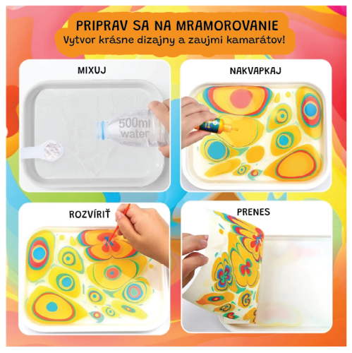Sada na mramorování 12 barev Jarmelo