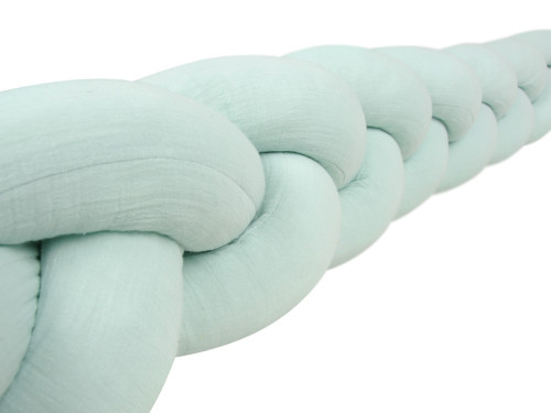 Mušelínový mantinel cop 200 cm Babymatex – chránič do postýlky Mint