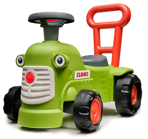 Odstrkovadlo traktor Claas světle zelený s volantem