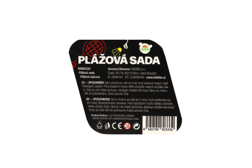 Plážová sada pálky 2 ks s míčkem a košíčkem barevné