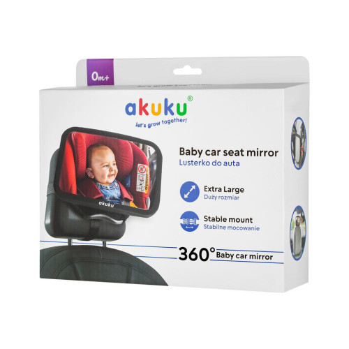 Zrcátko pro pozorování dítěte v autě 360° Akuku