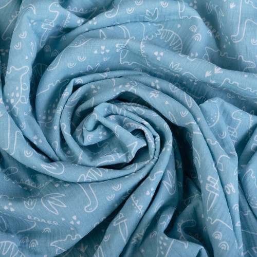 Mušelínové prostěradlo Design s gumou 60 x 120 cm BabyMatex