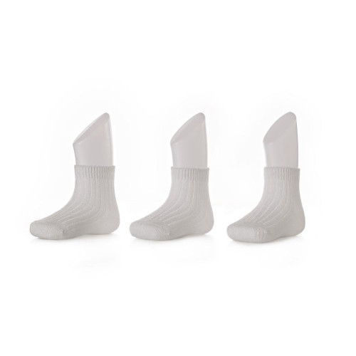 Bambusové ponožky KIKKO Pastels White 2 páry vel. 24-36 měsíců