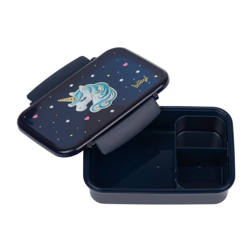 Box na svačinu s přihrádkami Unicorn Gold Baagl
