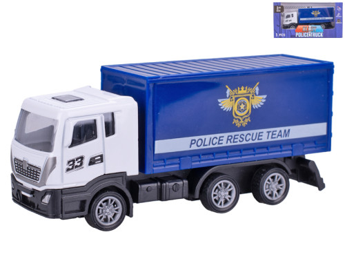 Vozidlo policejní 12 cm kov zpětný chod