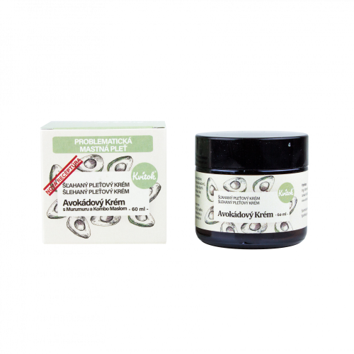 Noční Krém na mastnou/problematickou pleť Avokádový krém 60 ml Kvitok