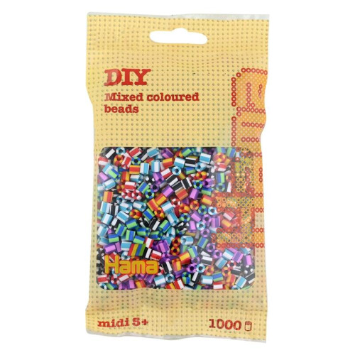 Korálky v sáčku duhové mix 1.000 ks Hama MIDI
