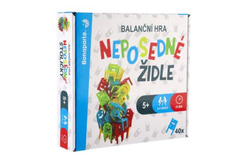 Neposedné židle 40 ks balanční společenská hra