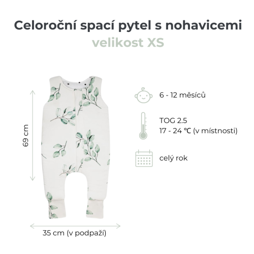 Celoroční spací pytel s nohavicemi Ivory Forest Sleepee