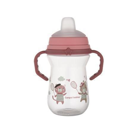 Hrneček se silikonovým pítkem FirstCup BONJOUR PARIS 250 ml Canpol Babies