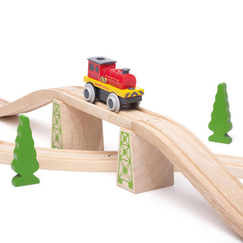 Elektrická lokomotiva Červený silák Bigjigs Rail
