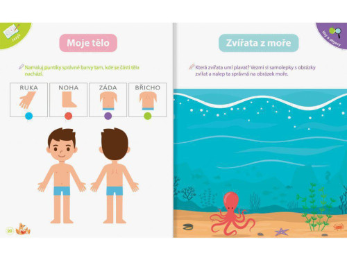 Montessori ve školce se samolepkami