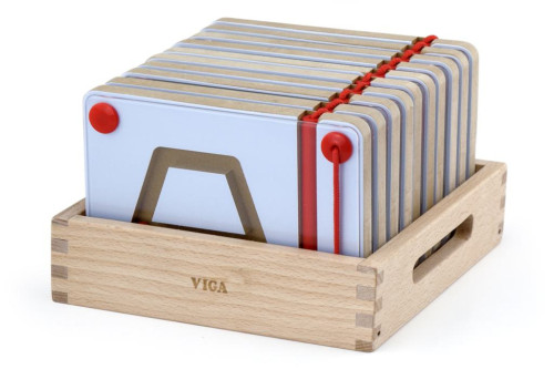 Dřevěná magnetická psací tabulka - geometrické tvary Viga