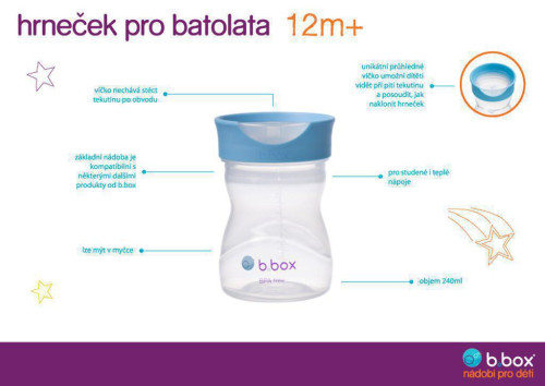 Náhradní velké víčko pro hrneček s brčkem B.box