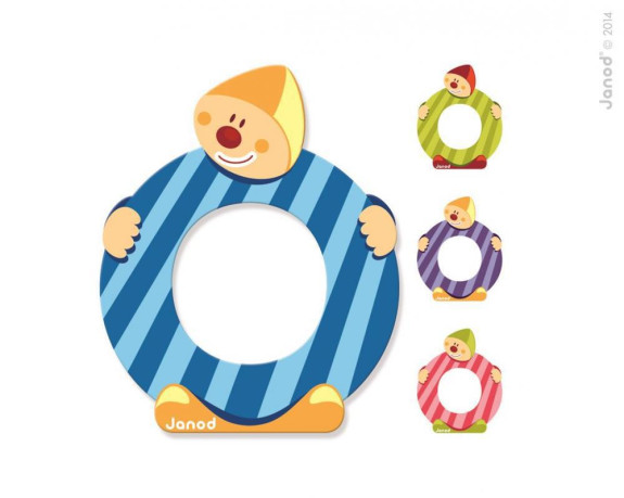 Dřevěné písmenko lepící 9 cm Janod