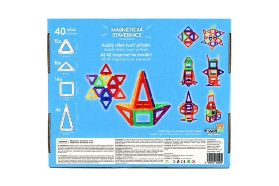Magnetická stavebnice magneted 40 ks