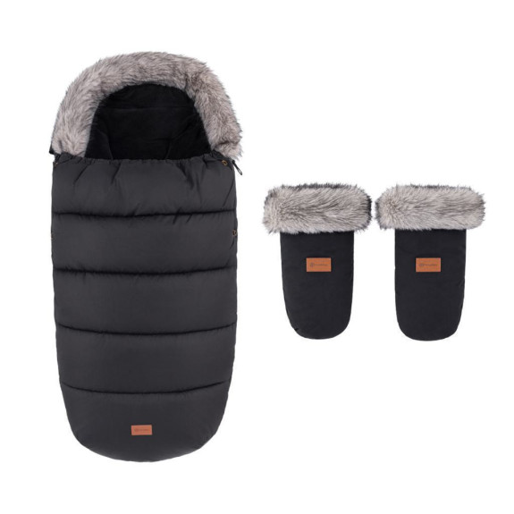 Set zimní fusak Comfy 4v1 + rukavice na kočárek Petite & Mars
