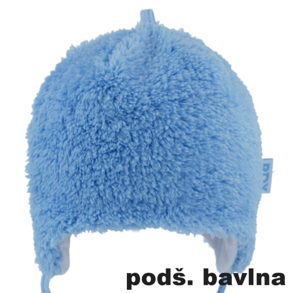Kojenecká bavlněná vázací čepice s podšívkou RDX