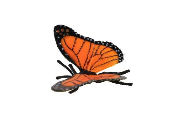 Motýl Monarcha stěhovavý (babočka) zooted plast 11 cm