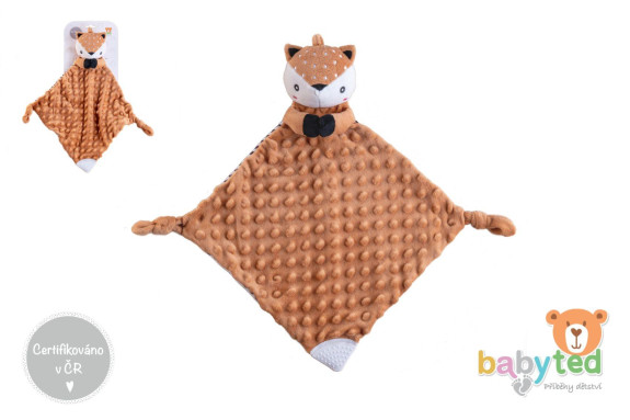 Usínáček babyted kousátko, chrastítko plyš 25x25 cm 0 m+