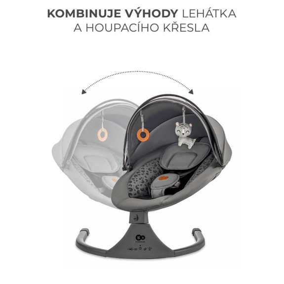 Lehátko houpací s melodií 2 v 1 Lumi, do 9 kg, Premium Kinderkraft