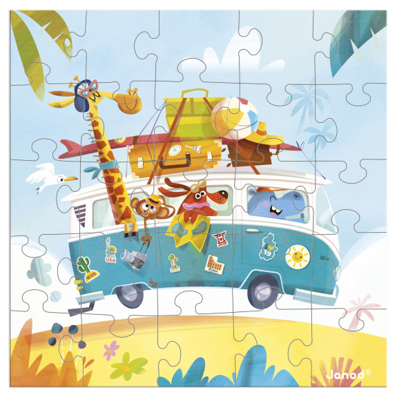 Blahopřání k narozeninám s puzzle Janod