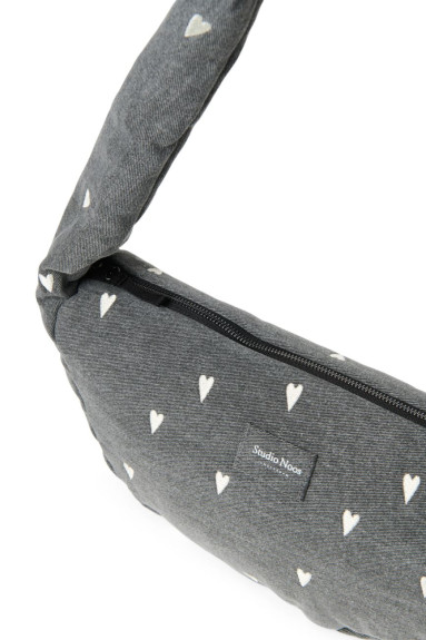 Denim Mini Cross Body Bag Studio Noos Grey Hearts