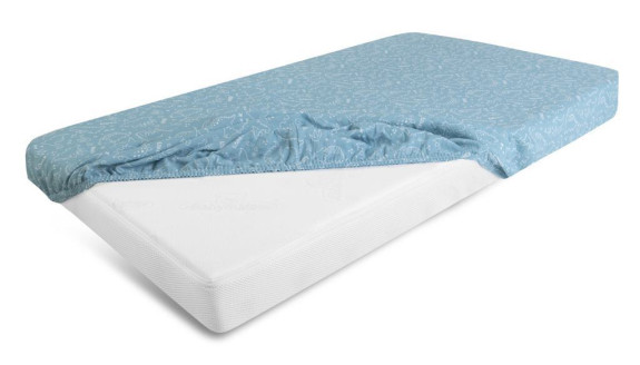 Mušelínové prostěradlo Design s gumou 60 x 120 cm BabyMatex